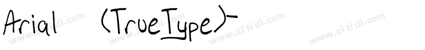 Arial 粗体(TrueType)字体转换